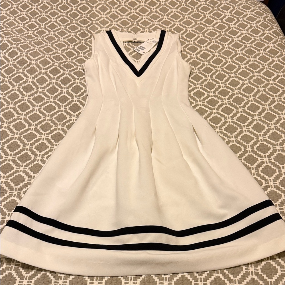 H&M White and Black Mini Dress New With Tag